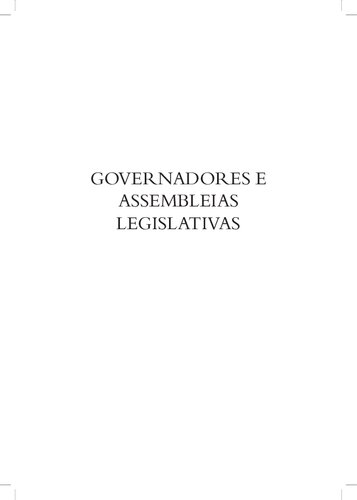 Governadores e Assembleias Legislativas