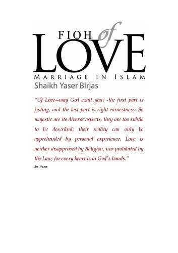 Fiqh of Love and Marriage in Islam