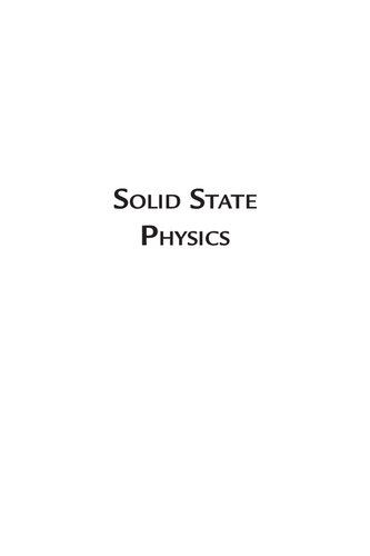 Solid State Physics: From the Material Properties of Solids to Nanotechnologies (Essentials of Physics Series)