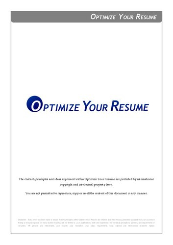 Optimize Your Resume