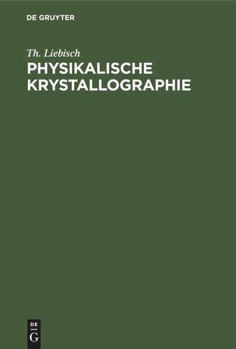 Physikalische Krystallographie