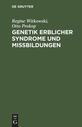 Genetik erblicher Syndrome und Mißbildungen: Wörterbuch für die Familieberatung