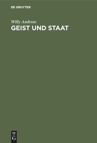Geist und Staat: Historische Porträts
