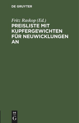 Preisliste mit Kupfergewichten für Neuwicklungen an: Drehstrom-, Einphasen-Wechselstrom-, Gleichstrom- und polumschaltbare Drehstrom-Motoren ca. 0,5–100 Ps. Drehstrom-Transformatoren ca. 5–100 kVA. Neubelegung von Kollektoren und Lagerersatz