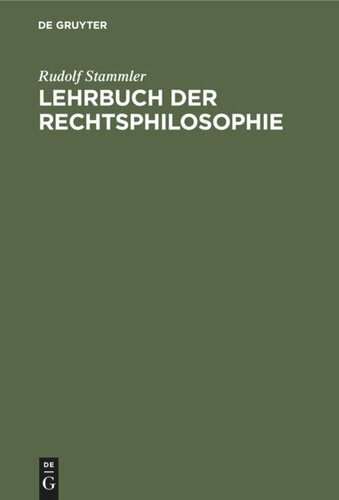 Lehrbuch der Rechtsphilosophie