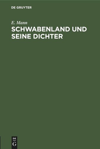 Schwabenland und seine Dichter: Vortrag