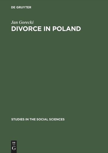 Divorce in Poland: A contribution to the sociology of law