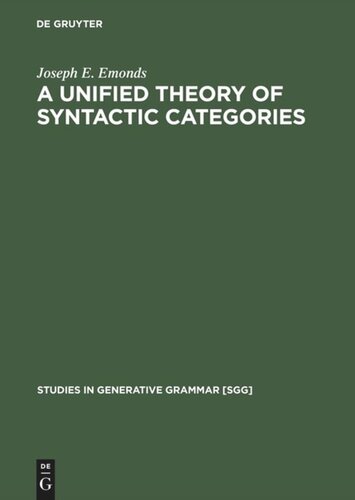 A Unified Theory of Syntactic Categories