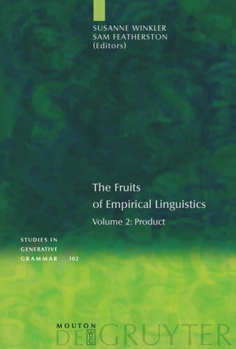 The Fruits of Empirical Linguistics: Volume 2 Product
