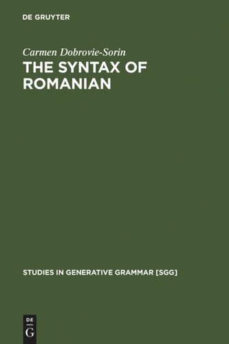 The Syntax of Romanian: Comparative Studies in Romance