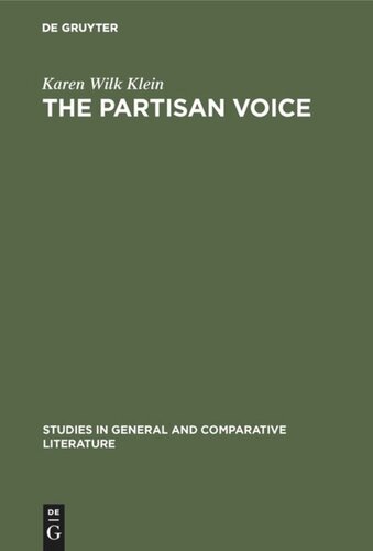The partisan voice: A study of the political lyric in France and Germany, 1180–1230