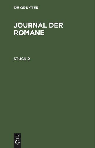 Journal der Romane: Stück 2