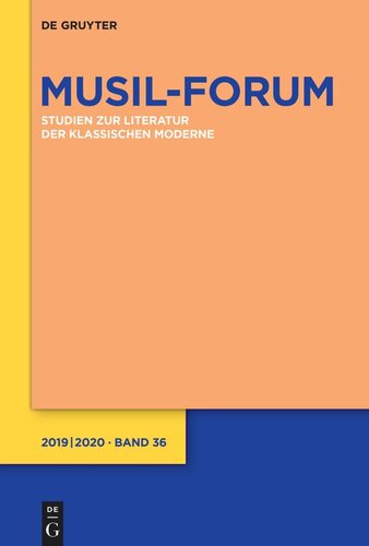Musil-Forum: Band 36 2019/2020