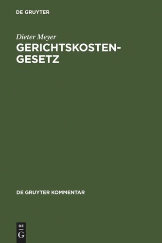 Gerichtskostengesetz: Kommentar