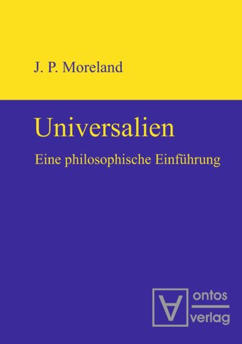 Universalien: Eine philosophische Einführung. Übersetzt von Sebastian Muders
