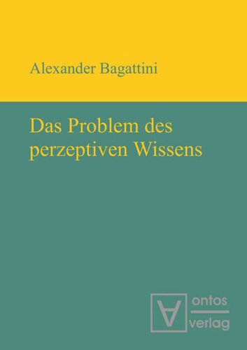 Das Problem des perzeptiven Wissens