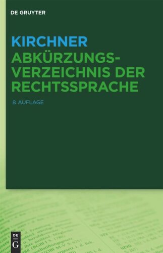Kirchner – Abkürzungsverzeichnis der Rechtssprache