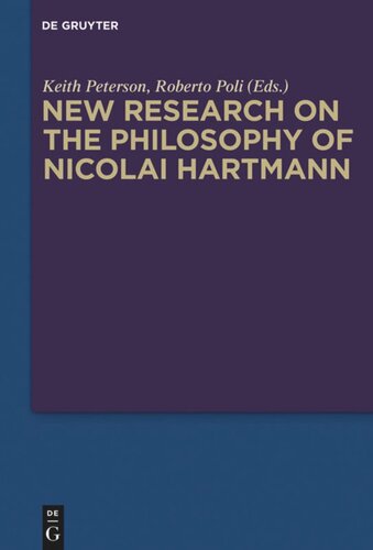 New Research on the Philosophy of Nicolai Hartmann