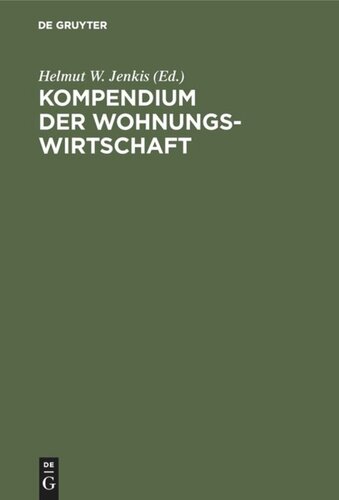 Kompendium der Wohnungswirtschaft