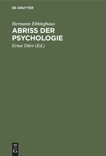 Abriss der Psychologie