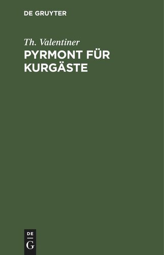 Pyrmont für Kurgäste