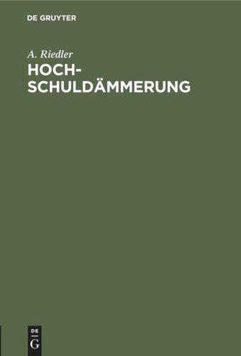 Hochschuldämmerung