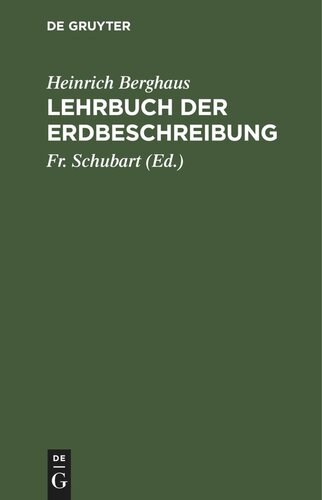 Lehrbuch der Erdbeschreibung