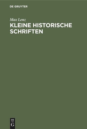 Kleine historische Schriften