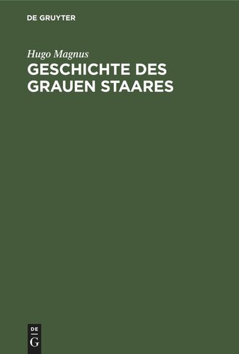 Geschichte des grauen Staares