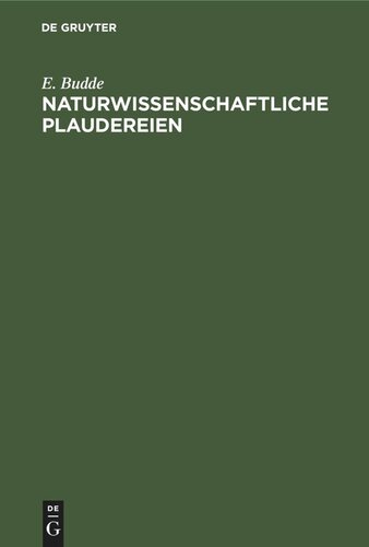 Naturwissenschaftliche Plaudereien