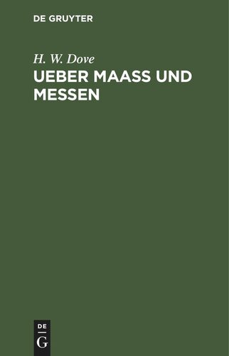 Ueber Maass und Messen