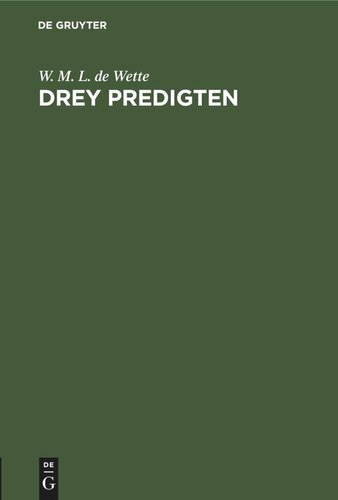 Drey Predigten