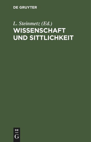 Wissenschaft und Sittlichkeit