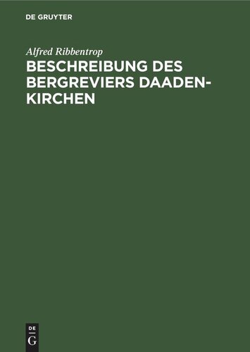 Beschreibung des Bergreviers Daaden-Kirchen