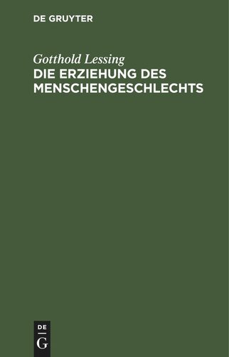Die Erziehung des Menschengeschlechts