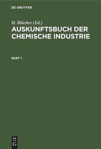Auskunftsbuch der chemische Industrie