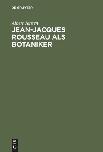 Jean-Jacques Rousseau als Botaniker