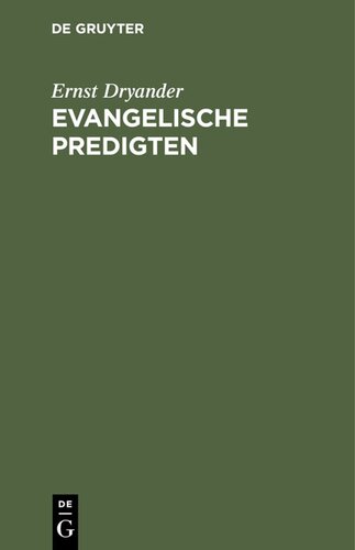 Evangelische Predigten: Ein Abschiedsgruß an die evangelische Gemeinde zu Bonn