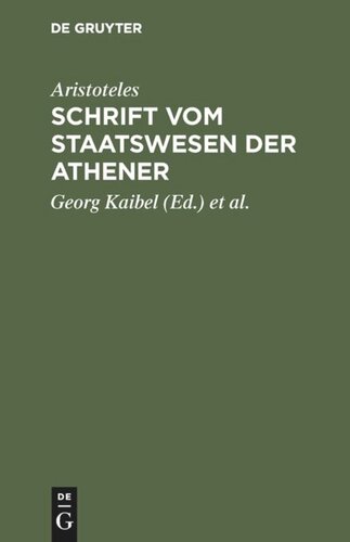 Schrift vom Staatswesen der Athener
