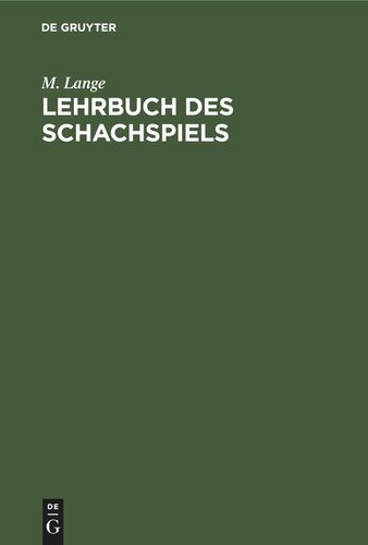 Lehrbuch des Schachspiels