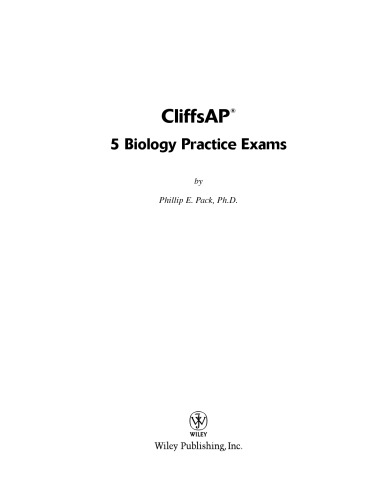 CliffsAP 5 Biology Practice Exams