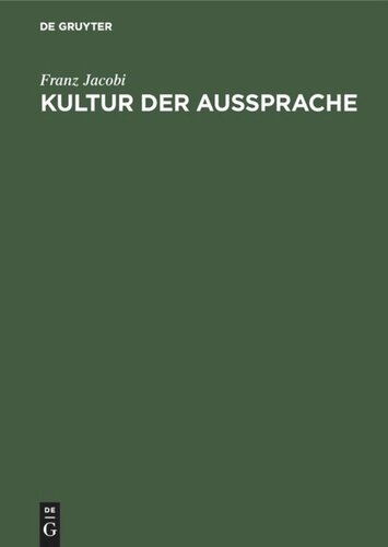 Kultur der Aussprache