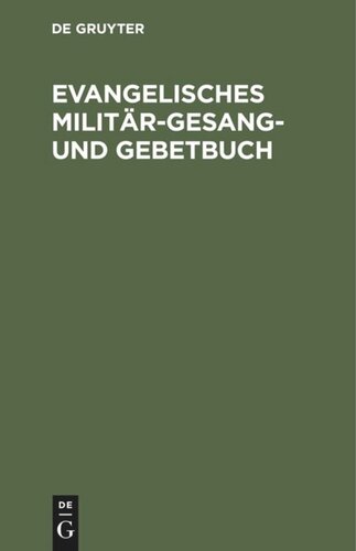 Evangelisches Militär-Gesang- und Gebetbuch
