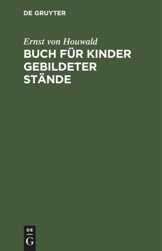 Buch für Kinder gebildeter Stände