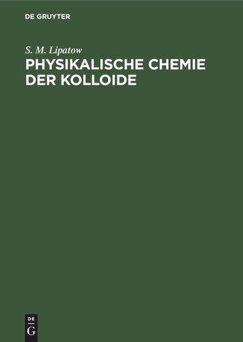 Physikalische Chemie der Kolloide