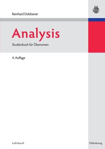 Analysis: Studienbuch für Ökonomen