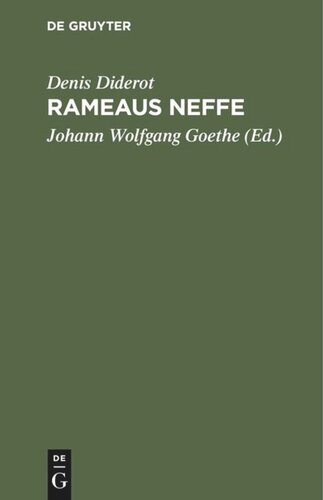 Rameau’s Neffe: Ein Dialog