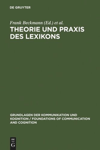 Theorie und Praxis des Lexikons