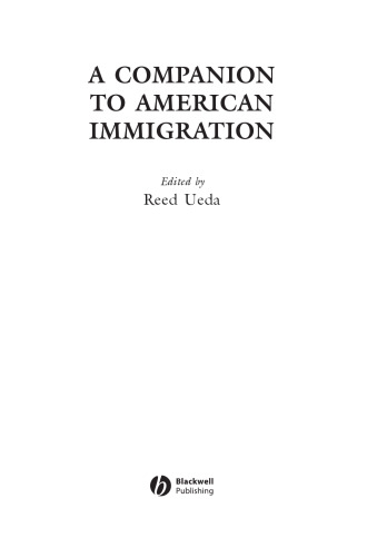 A Companion to American Immigration