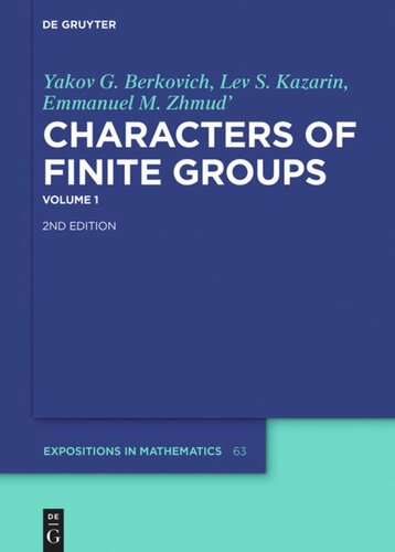 Characters of Finite Groups: Volume 1